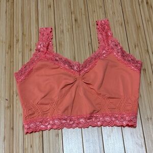 Bralette. One size. Coral color. NWT.